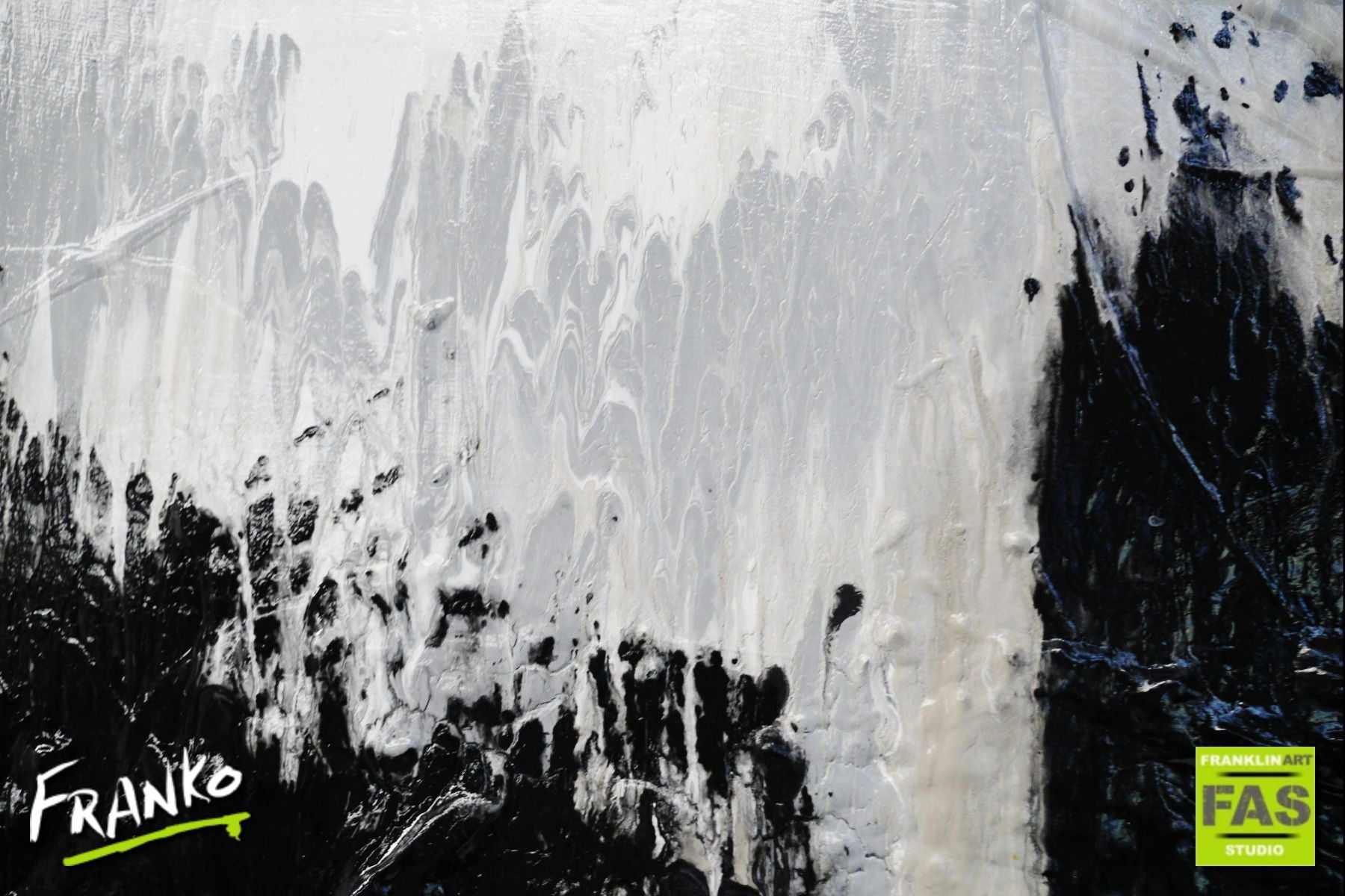 Creamy Grey 160cm x 100cm Grey Black Cream Textured Abstract Painting (SOLD)-Abstract-[Franko]-[Artist]-[Australia]-[Painting]-Franklin Art Studio