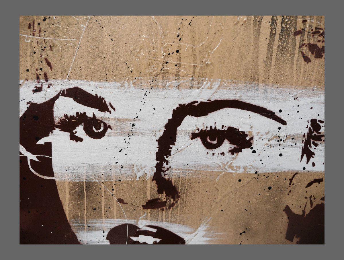 Creamy Vogue 120cm x 100cm Madonna Pop Art Painting (SOLD) DER-huge art paintings-online art gallery-Franko-Franklin Art Studio