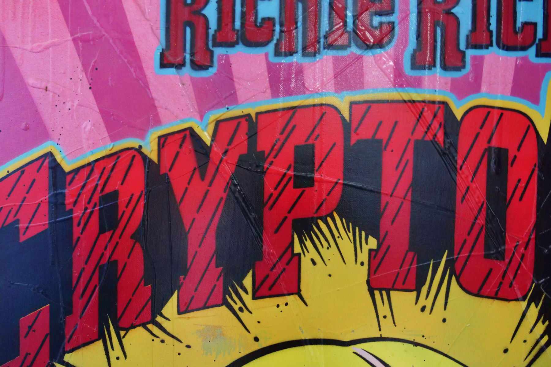 Crypto Boy Rules 140cm x 100cm Richie Rich Textured Urban Pop Art Painting (SOLD)