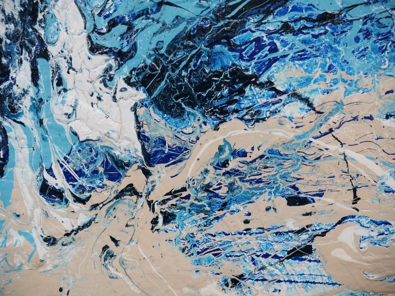 Dangerous Blue 160cm x 100cm Blue Abstract Painting (SOLD)
