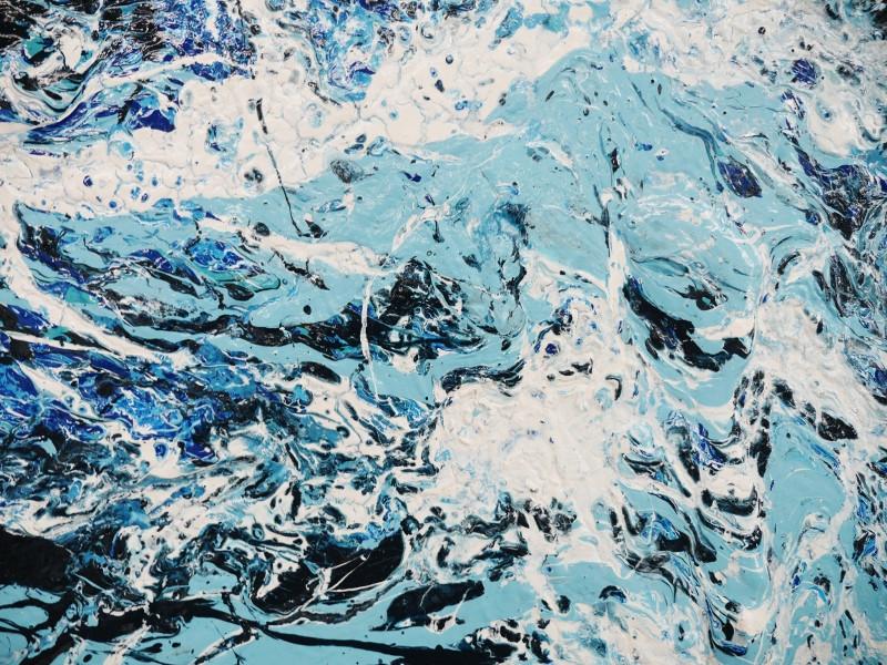 Dangerous Blue 160cm x 100cm Blue Abstract Painting (SOLD)-abstract-[Franko]-[Artist]-[Australia]-[Painting]-Franklin Art Studio