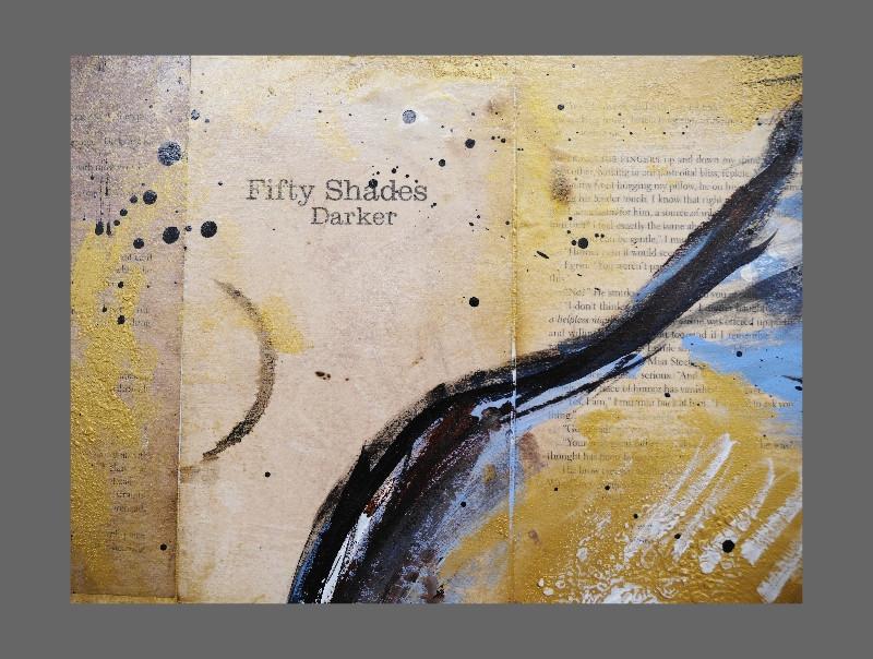 Dark And Darker 140cm x 100cm Book Club Series Gold Blue Nude (SOLD)-book club-[Franko]-[Artist]-[Australia]-[Painting]-Franklin Art Studio
