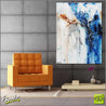 Deep Blue Umber 75cm x 100cm White Blue Abstract Painting (SOLD)-Abstract-Franko-[huge]-[Australian]-[best Selling]-Franklin Art Studio