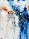 Deep Blue Umber 75cm x 100cm White Blue Abstract Painting (SOLD)-Abstract-Franko-[Franko]-[Australia_Art]-[Art_Lovers_Australia]-Franklin Art Studio