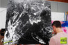 Deep Dark Nights 120cm x 120cm Black Abstract Painting (SOLD)-abstract-[Franko Artist]-[Gold Coast]-[Brisbane]-[Huge]-Franklin Art Studio