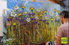 Desert Bloom 140cm x 100cm Flowers Painting (SOLD)-abstract realism-Franko-[franko_art]-[beautiful_Art]-[The_Block]-Franklin Art Studio