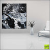 Designer Tango 100cm x 100cm White Black Textured Abstract Painting (SOLD)-Abstract-Franko-[Franko]-[huge_art]-[Australia]-Franklin Art Studio