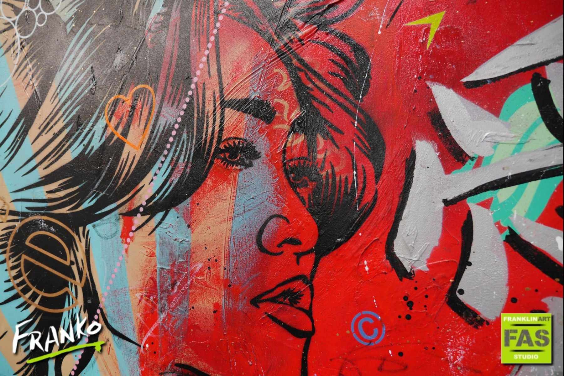Destiny 160cm x 100cm Geisha Textured Urban Pop Art Painting (SOLD)