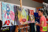 Echoes 160cm x 60cm Gorgeous girl Pop Art Painting (SOLD)-urban pop-Franko-[franko_artist]-[Art]-[interior_design]-Franklin Art Studio