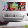 Echoes 160cm x 60cm Gorgeous girl Pop Art Painting (SOLD)-urban pop-Franko-[Franko]-[huge_art]-[Australia]-Franklin Art Studio