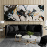 Elevation 240cm x 100cm Black White Rust Textured Abstract Painting (SOLD)-Abstract-Franko-[Franko]-[huge_art]-[Australia]-Franklin Art Studio