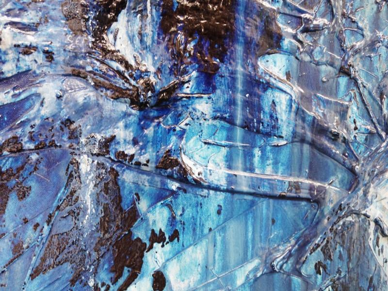 Everything Is Blue 120cm x 150cm Blue Abstract Painting (SOLD)-abstract-[Franko]-[Artist]-[Australia]-[Painting]-Franklin Art Studio