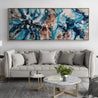 Southern Jam 200cm x 80cm Teal Rust White Textured Abstract Painting (SOLD)-Abstract-Franko-[huge]-[Australian]-[best Selling]-Franklin Art Studio