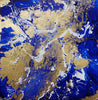 Fluid Gold 120cm x 120cm Blue Metallic Gold Abstract Painting (SOLD)-abstract-Franko-[Franko]-[Australia_Art]-[Art_Lovers_Australia]-Franklin Art Studio