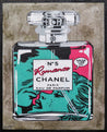 Fluro Romance 120cm x 150cm Chanel Industrial Concrete Urban Pop Art Painting With Custom Etched Frame (SOLD)-concrete-Franko-[Franko]-[Australia_Art]-[Art_Lovers_Australia]-Franklin Art Studio