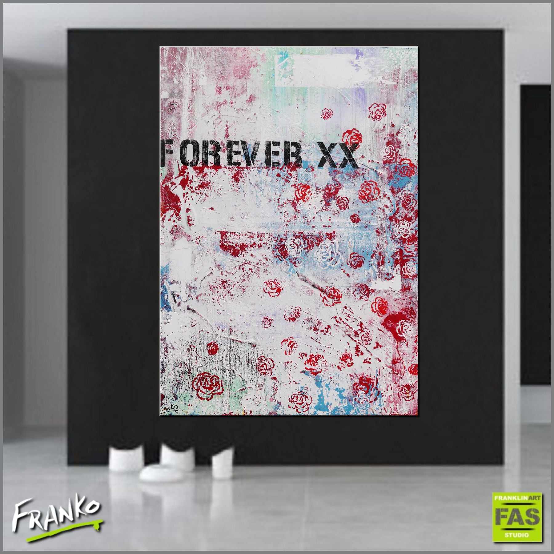Forever And Ever 140cm x 100cm Forever xx Pop Art Painting (SOLD)-urban pop-Franko-[Franko]-[huge_art]-[Australia]-Franklin Art Studio