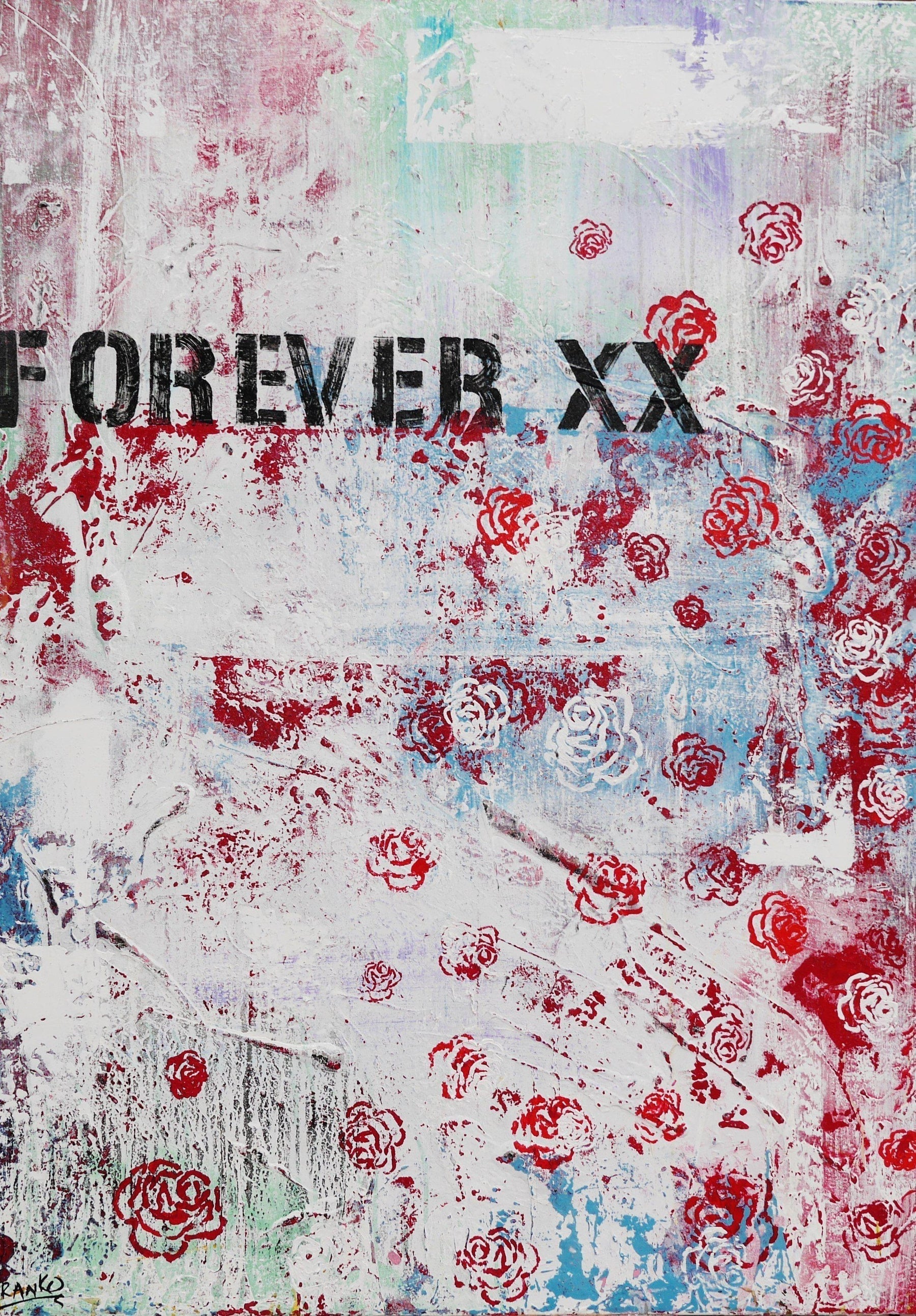 Forever And Ever 140cm x 100cm Forever xx Pop Art Painting (SOLD)-urban pop-Franko-[Franko]-[Australia_Art]-[Art_Lovers_Australia]-Franklin Art Studio