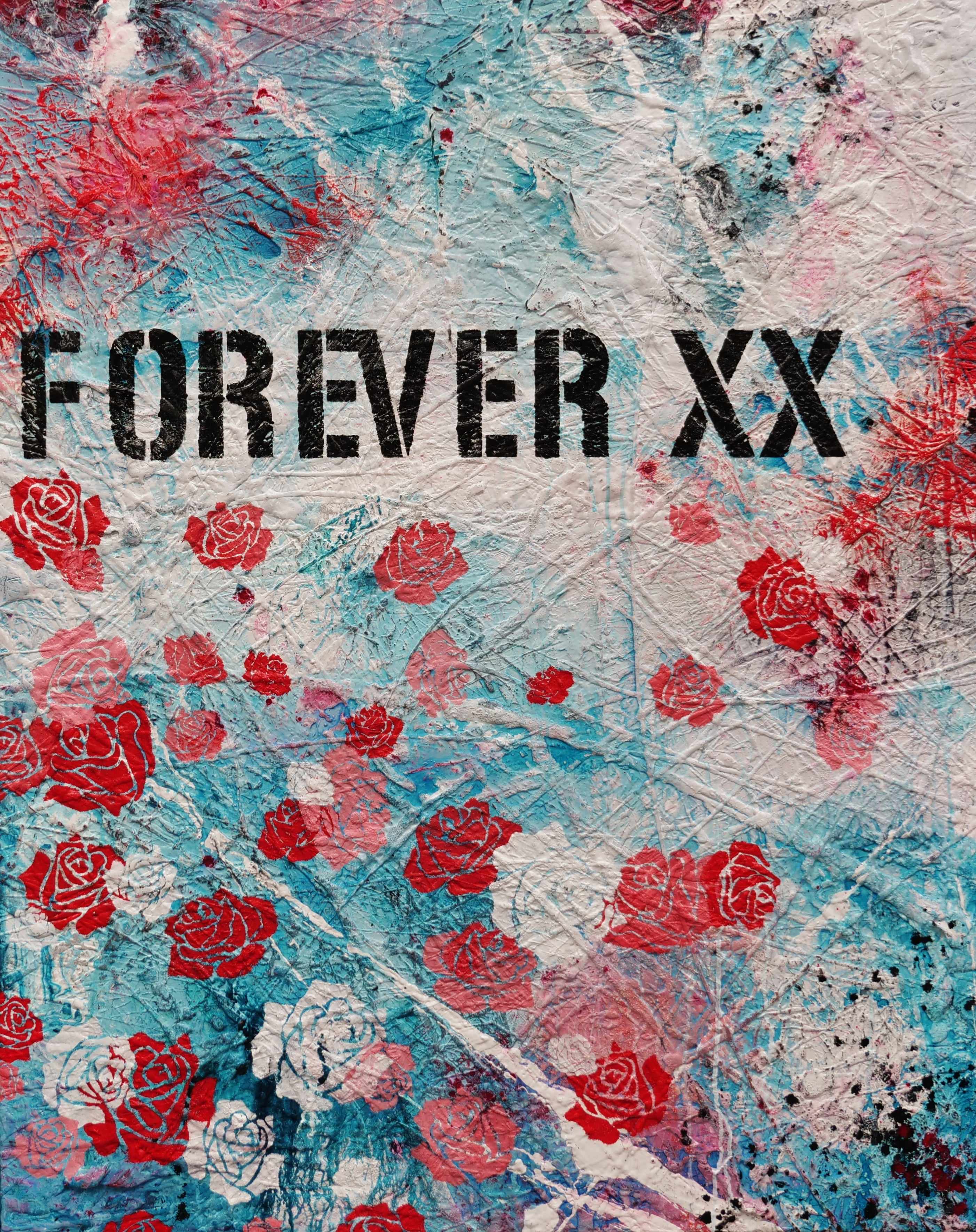 Forever and Ever 120cm x 150cm Romantic Kisses Urban Pop Art Abstract Painting (SOLD)-Urban Pop Art-[Franko ]-[Gallery]-[popular]-[Australia]-Franklin Art Studio