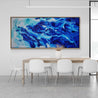 Fractured Sapphire 270cm x 120cm Blue White Textured Abstract Painting (SOLD)-Abstract-Franko-[Franko]-[huge_art]-[Australia]-Franklin Art Studio