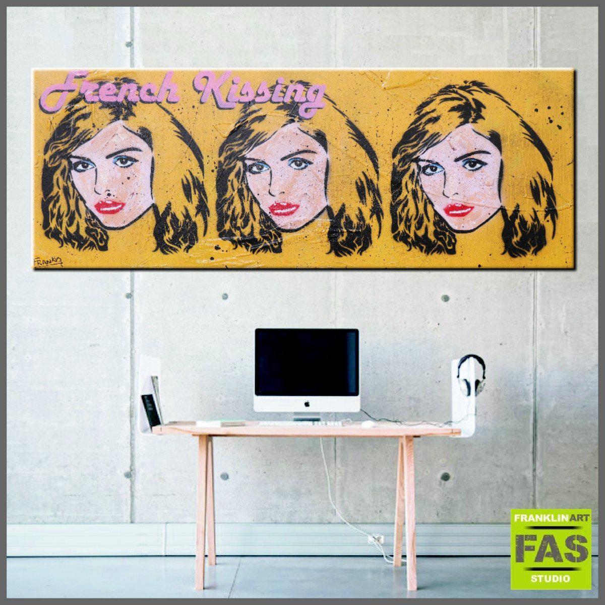 French Kiss 160cm x 60cm Debbie Harry Pop Art Painting (SOLD)-urban pop-Franko-[Franko]-[huge_art]-[Australia]-Franklin Art Studio