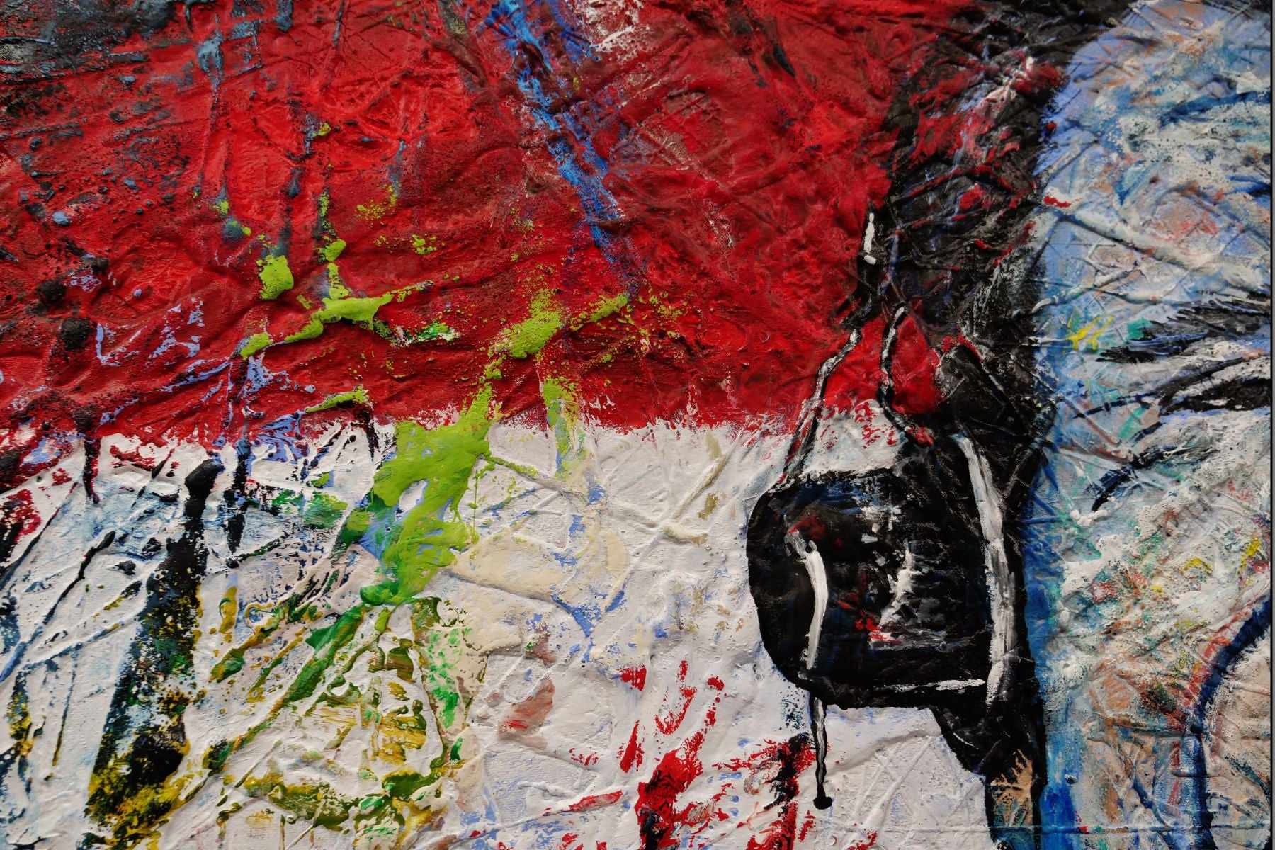 G.M.V (Good Morning Vietnam) 120cm x 120cm Robin Williams Abstract Realism Urban Pop Painting (SOLD)-people-[Franko]-[Artist]-[Australia]-[Painting]-Franklin Art Studio