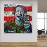 G.M.V (Good Morning Vietnam) 120cm x 120cm Robin Williams Abstract Realism Urban Pop Painting (SOLD)-people-Franko-[huge]-[Australian]-[best Selling]-Franklin Art Studio