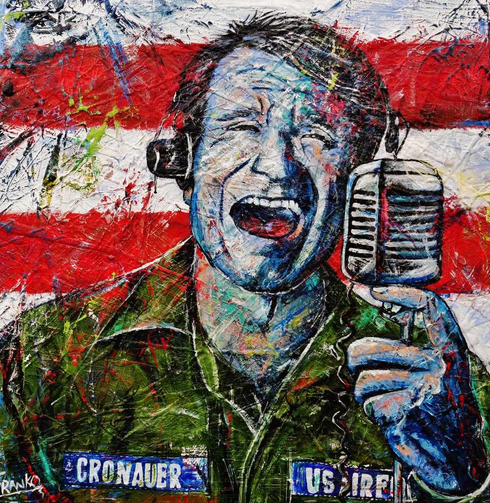 G.M.V (Good Morning Vietnam) 120cm x 120cm Robin Williams Abstract Realism Urban Pop Painting (SOLD)-people-Franko-[Franko]-[Australia_Art]-[Art_Lovers_Australia]-Franklin Art Studio