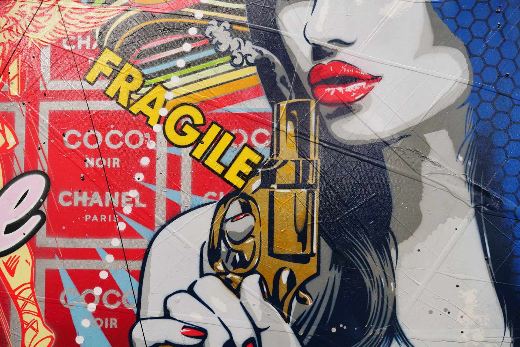 Genuine Assassin 160cm x 100cm Textured Urban Pop Art Painting (SOLD)