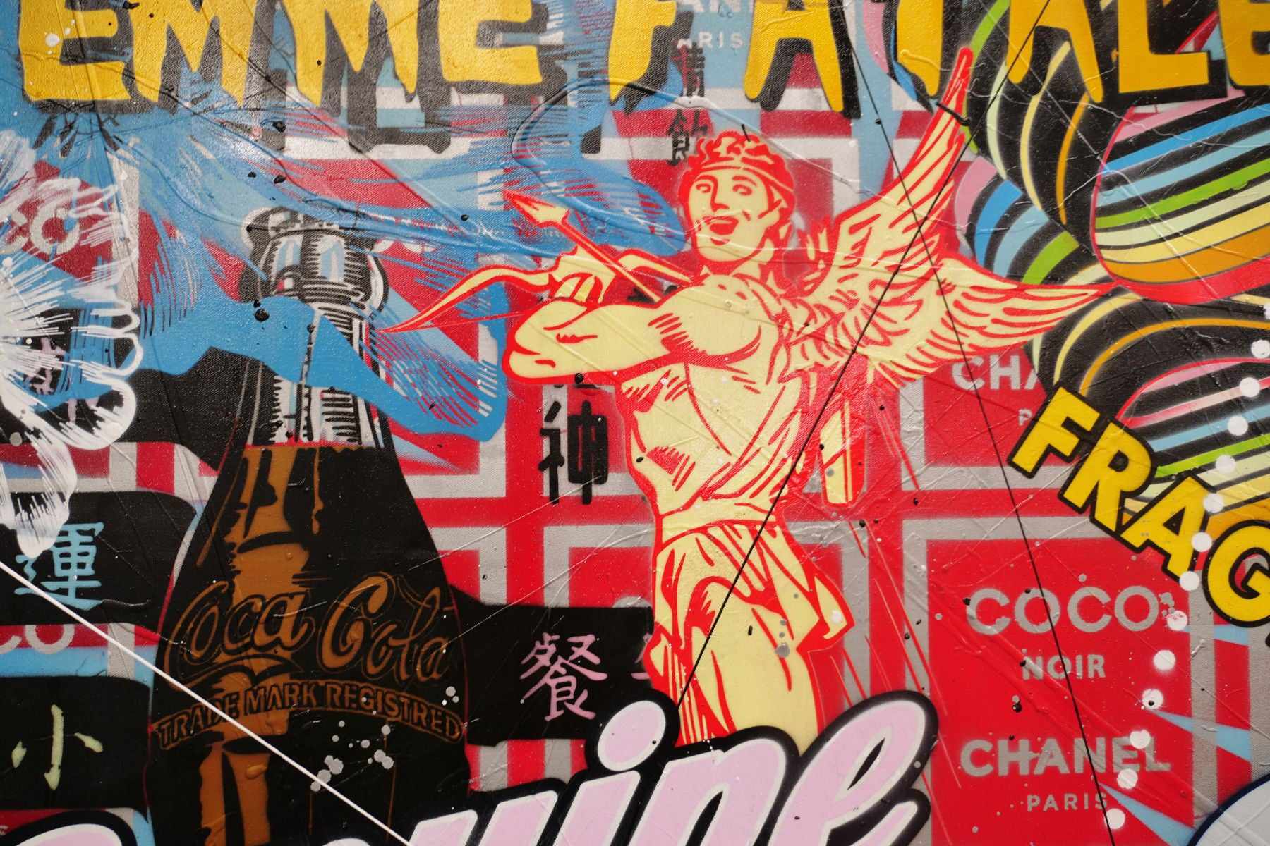 Genuine Assassin 160cm x 100cm Textured Urban Pop Art Painting (SOLD)