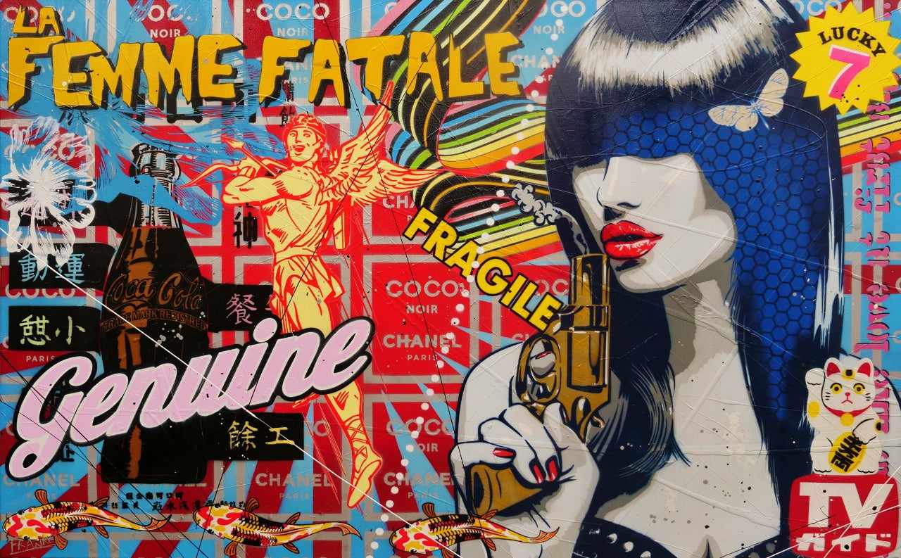 Genuine Assassin 160cm x 100cm Textured Urban Pop Art Painting (SOLD)-Urban Pop Art-Franko-[Franko]-[Australia_Art]-[Art_Lovers_Australia]-Franklin Art Studio