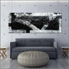 Geometric Swagger 160cm x 60cm Black White Textured Abstract Painting (SOLD)-Abstract-Franko-[Franko]-[huge_art]-[Australia]-Franklin Art Studio