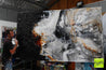 Giant Slate 150cm x 250cm Grey Black Brown Textured Abstract Painting (SOLD)-Abstract-Franko-[franko_artist]-[Art]-[interior_design]-Franklin Art Studio