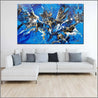 Gilded Sapphire 200cm x 120cm Blue Gold Textured Abstract Painting (SOLD)-Abstract-Franko-[Franko]-[huge_art]-[Australia]-Franklin Art Studio