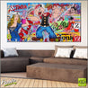 Gives Popeye Wings 190cm x 100cm Popeye Pop Art Painting (SOLD)-urban pop-Franko-[Franko]-[huge_art]-[Australia]-Franklin Art Studio
