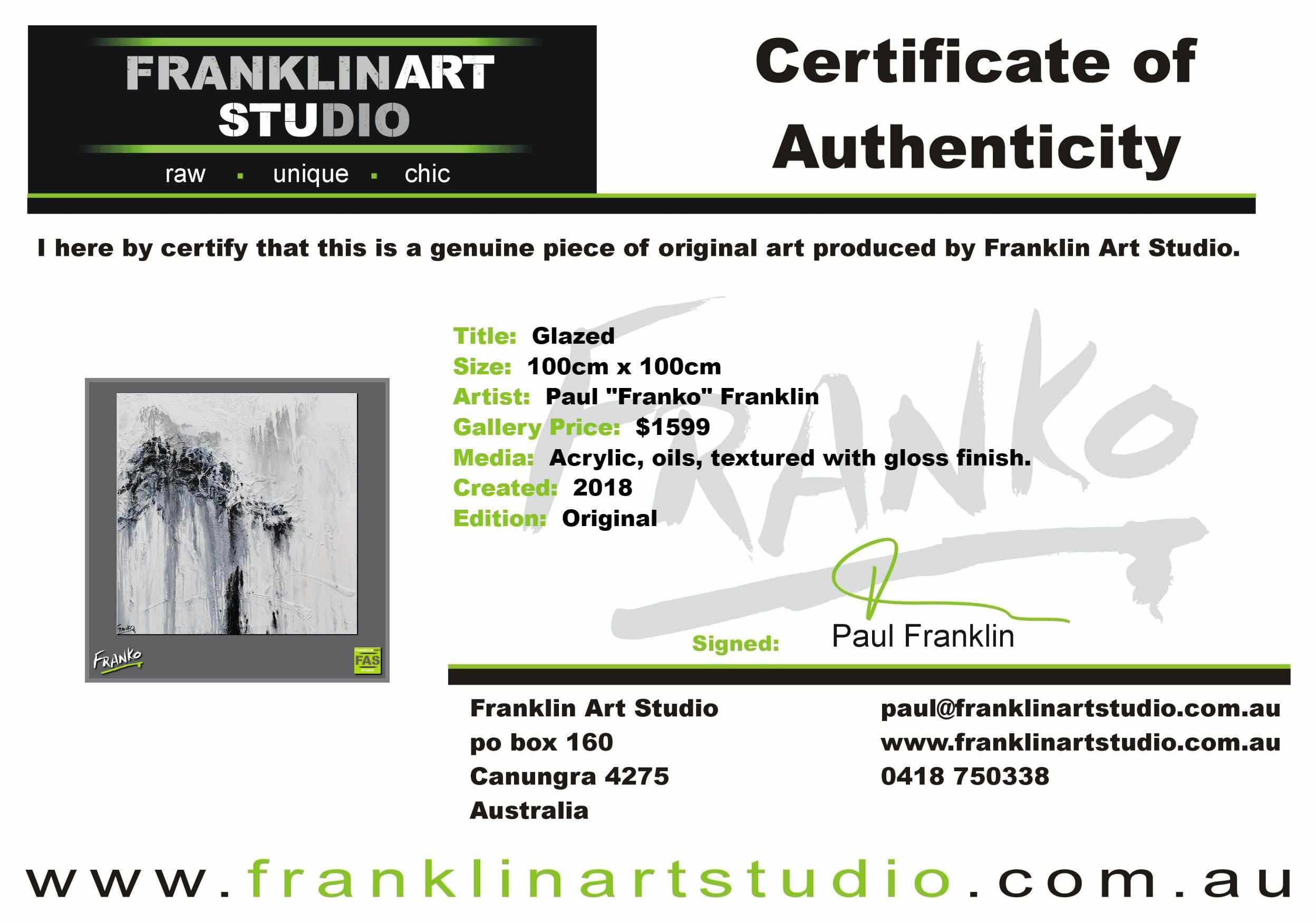 Glazed 100cm x 100cm White Grey Abstract Painting (SOLD)-Abstract-Franko-[franko_art]-[beautiful_Art]-[The_Block]-Franklin Art Studio