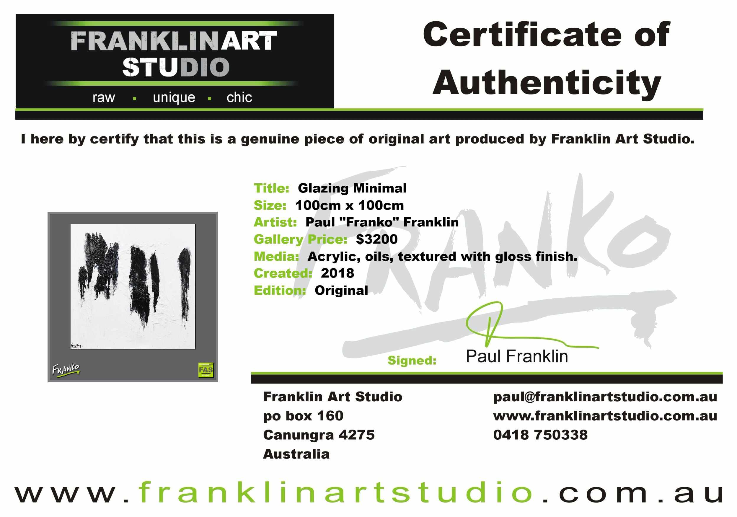 Glazing Minimal 100cm x 100cm Minimalist Black White Abstract Painting (SOLD)-Abstract-Franko-[franko_art]-[beautiful_Art]-[The_Block]-Franklin Art Studio