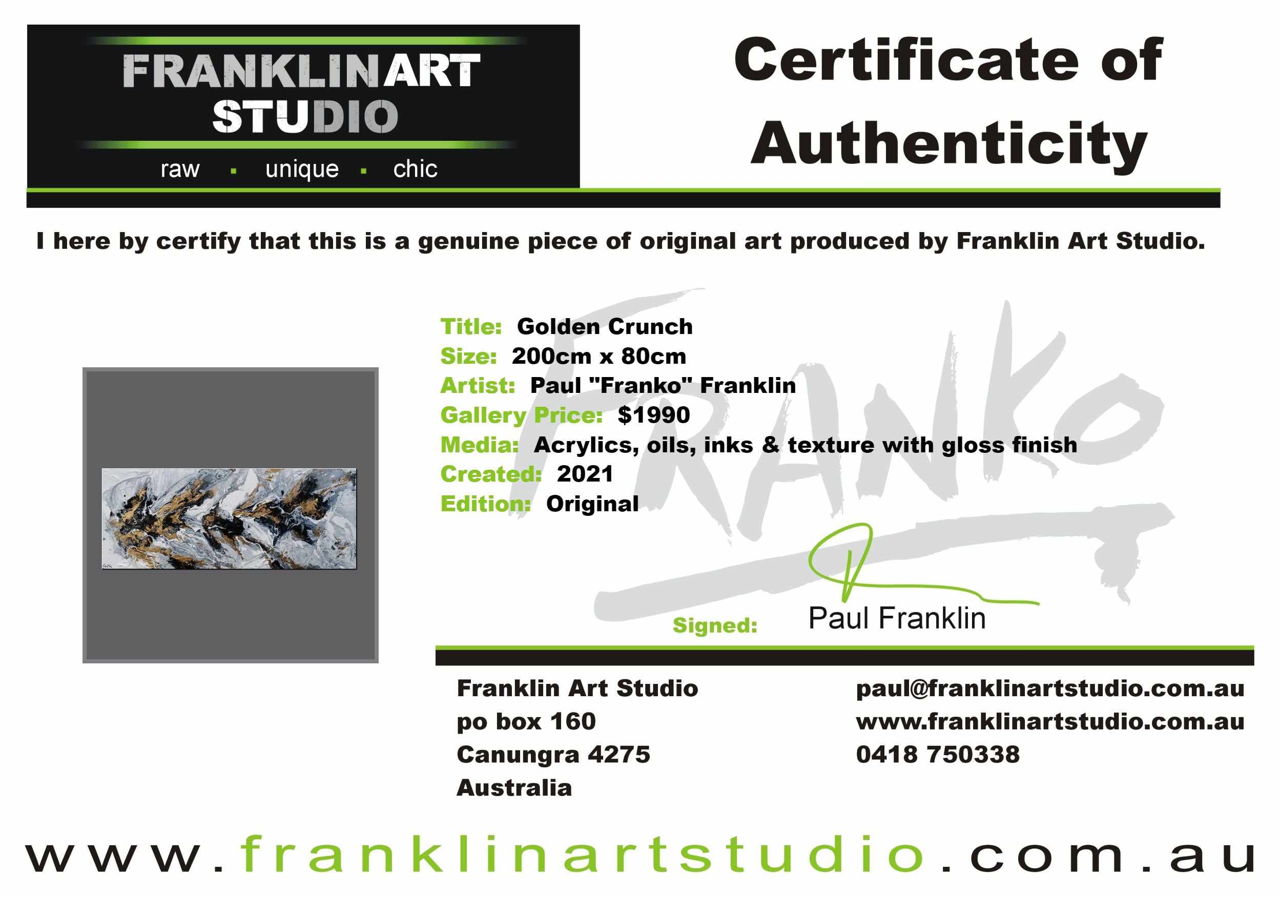 Golden Crunch 200cm x 80cm Grey Gold Textured Abstract Painting (SOLD)-Abstract-Franklin Art Studio-[franko_art]-[beautiful_Art]-[The_Block]-Franklin Art Studio