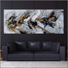 Golden Crunch 200cm x 80cm Grey Gold Textured Abstract Painting (SOLD)-Abstract-Franklin Art Studio-[huge]-[Australian]-[best Selling]-Franklin Art Studio