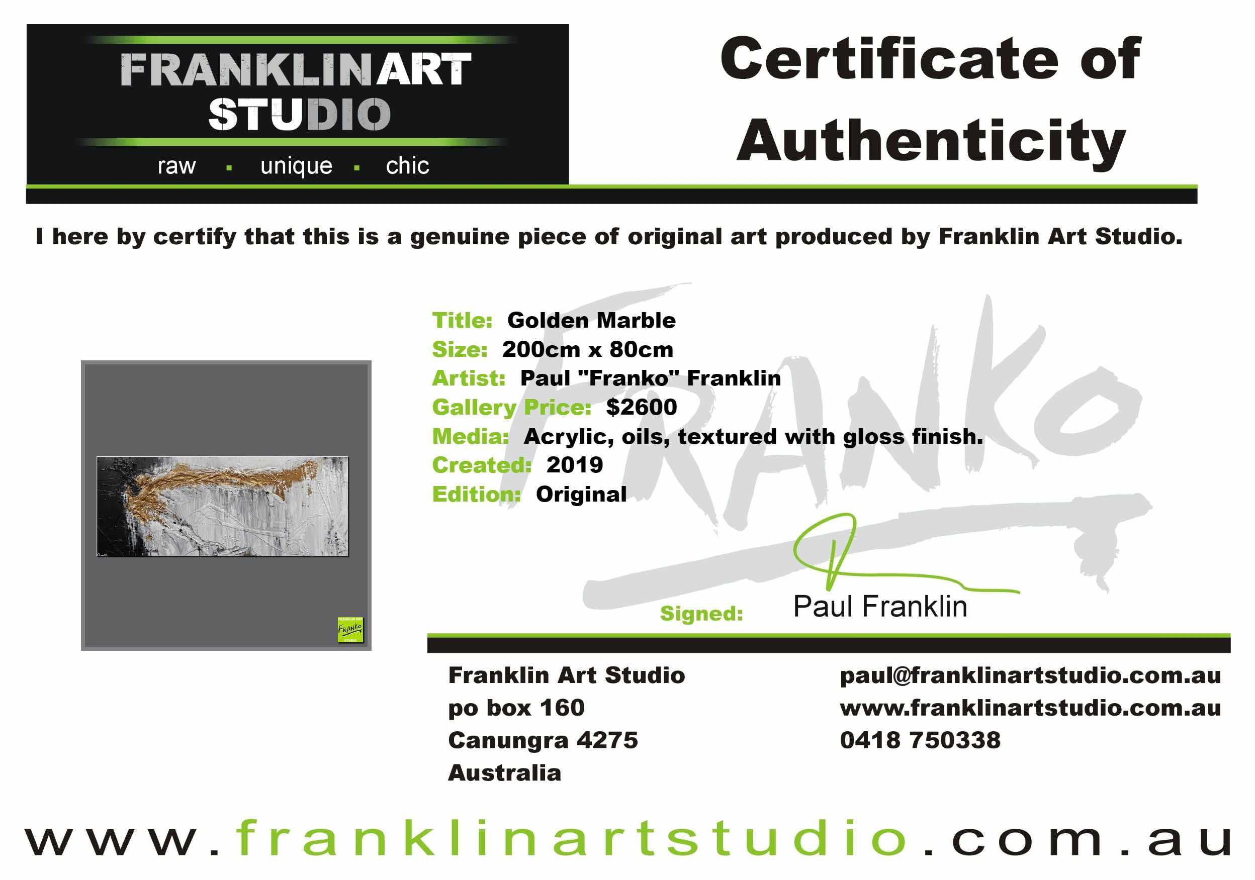 Golden Marble 200cm x 80cm Grey Gold Black Textured Abstract Painting (SOLD)-Abstract-[Franko Artist]-[Cheryl]-[Wendy]-[Gabriela]-Franklin Art Studio
