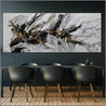 Golden Nero 200cm x 80cm Gold White Black Textured Abstract Painting (SOLD)-Abstract-Franklin Art Studio-[huge]-[Australian]-[best Selling]-Franklin Art Studio