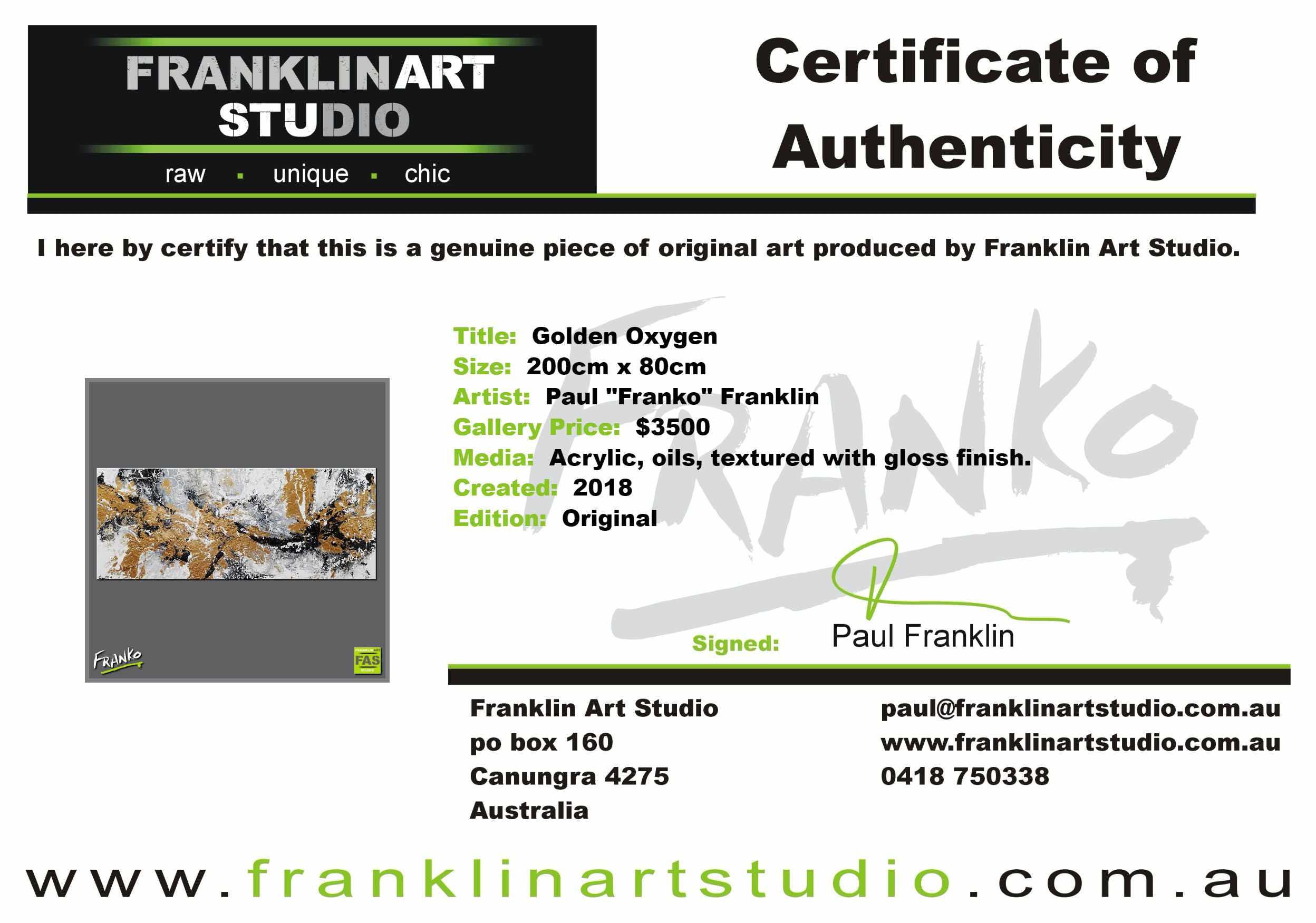 Golden Oxygen 200cm x 80cm White Black Gold Textured Abstract Painting (SOLD)-Abstract-Franko-[franko_art]-[beautiful_Art]-[The_Block]-Franklin Art Studio