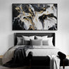 Golden Silk 200cm x 120cm Black White Gold Textured Abstract Painting-Abstract-Franko-[Franko]-[huge_art]-[Australia]-Franklin Art Studio