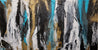 Golden Teal 190cm x 100cm Black Teal Gold Textured Abstract Painting-Abstract-Franko-[Franko]-[Australia_Art]-[Art_Lovers_Australia]-Franklin Art Studio