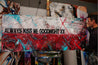 Goodnight Kisses 200cm x 80cm Always Kiss Me Goodnight Textured Urban Pop Art Painting (SOLD)-Urban Pop Art-Franko-[franko_artist]-[Art]-[interior_design]-Franklin Art Studio