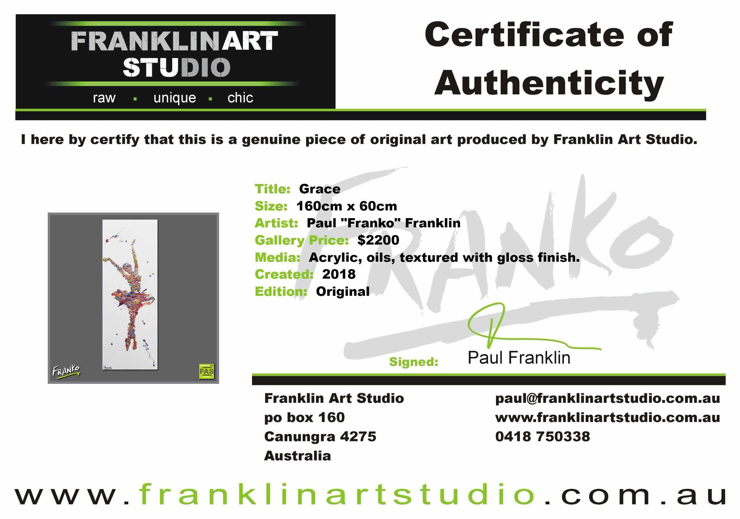 Grace 160cm x 60cm Ballerina Pop Art Painting (SOLD)-urban pop-Franko-[franko_art]-[beautiful_Art]-[The_Block]-Franklin Art Studio