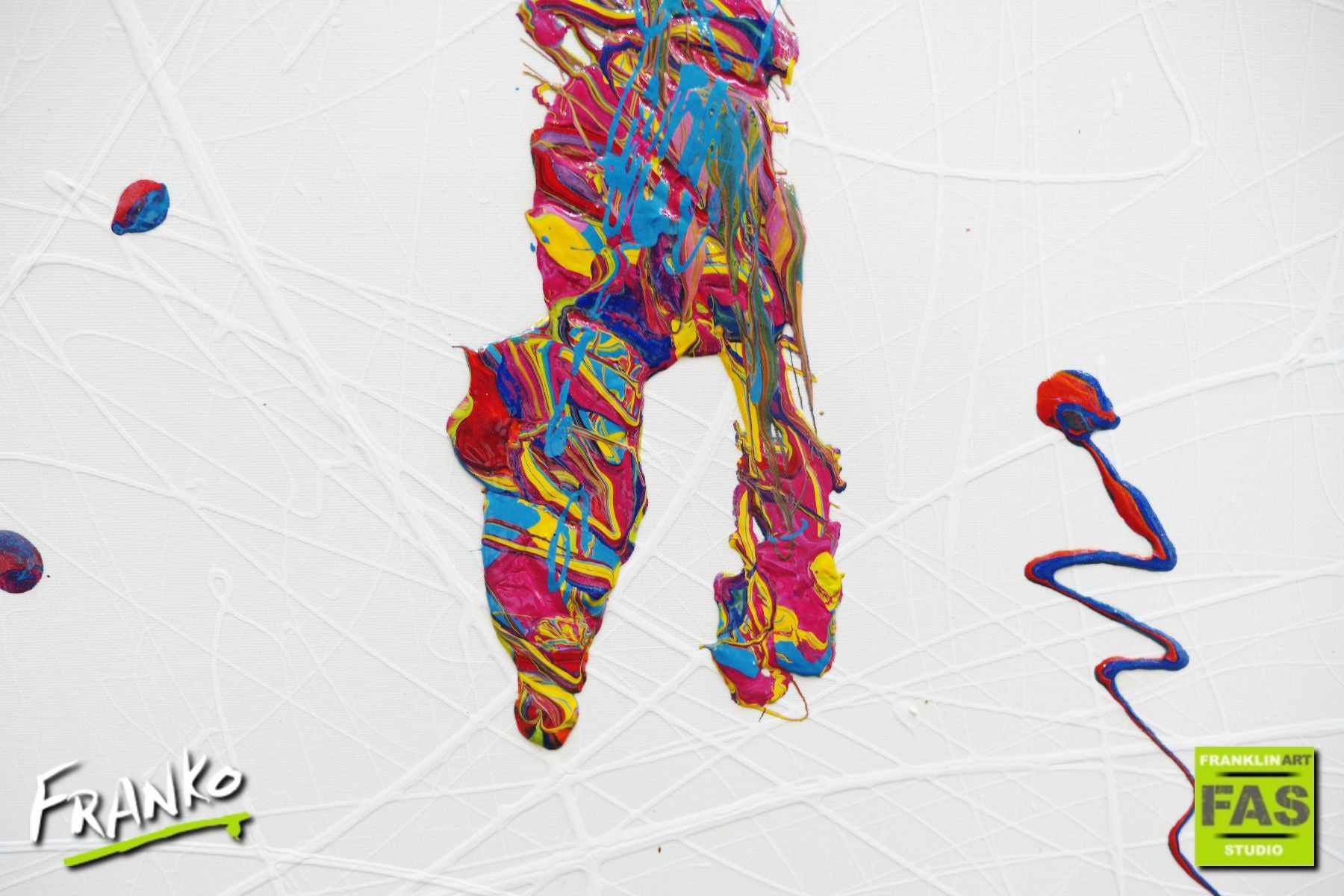 Grace 160cm x 60cm Ballerina Pop Art Painting (SOLD)-urban pop-[Franko]-[Artist]-[Australia]-[Painting]-Franklin Art Studio