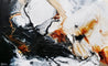 Graphite Oxide 160cm x 100cm Black Oxide White Textured Abstract Painting-Abstract-Franko-[Franko]-[Australia_Art]-[Art_Lovers_Australia]-Franklin Art Studio