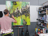 Greatest Lime 120cm x 120cm Green Abstract Painting (SOLD)-abstract-[Franko Artist]-[Gold Coast]-[Brisbane]-[Huge]-Franklin Art Studio