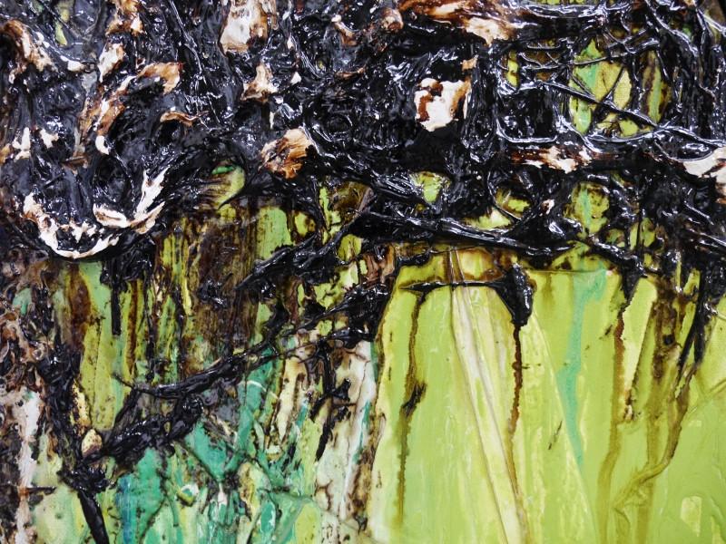Greatest Lime 120cm x 120cm Green Abstract Painting (SOLD)