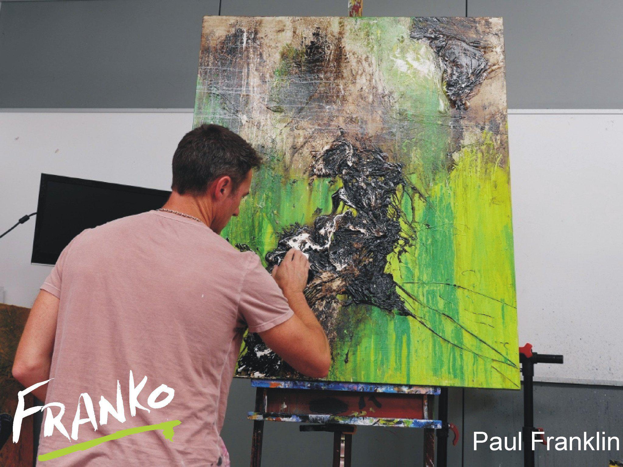 Green Zest 120cm x 100cm Green Abstract Painting (SOLD)-abstract-[Franko Artist]-[Gold Coast]-[Brisbane]-[Huge]-Franklin Art Studio